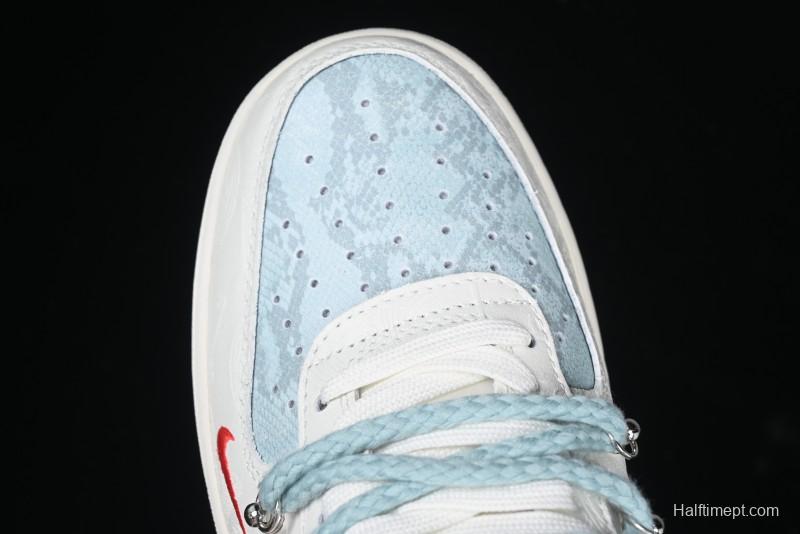 Nike Air Force 1 '07 Low Green Snake Lace-Up Casual Sneakers - KK1988-023