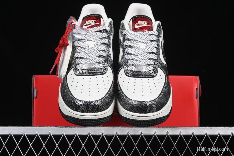 Nike Air Force 1 '07 Low The North Face Collaboration Year of the Snake Limited Edition Silver Snake Casual Sneakers - CH6336-521