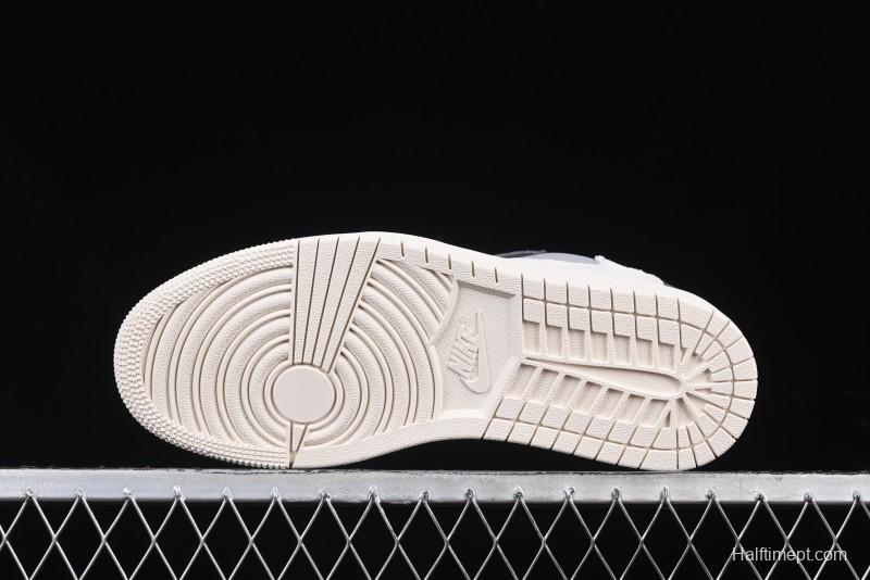 Nike Travis Scott x Fragment Design x Air Jordan 1 Low OG SP AJ1 Retro Sneakers in Traffic Grey - CF3688-055