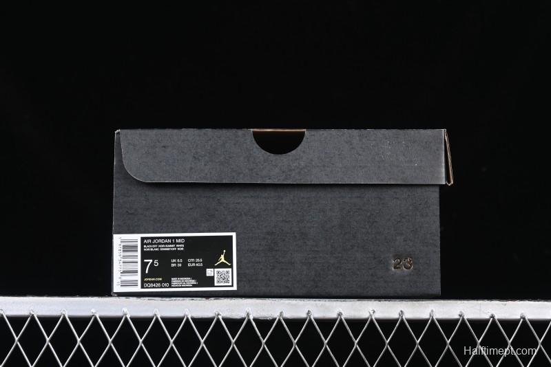 Nike Air Jordan 1 Mid AJ1 Basketball Shoes in Black White Gray - DQ8426-010