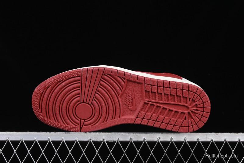 Nike Travis Scott x Fragment Design x Air Jordan 1 Low OG SP AJ1 Retro Sneakers with Reverse Swoosh - XZ6188-056