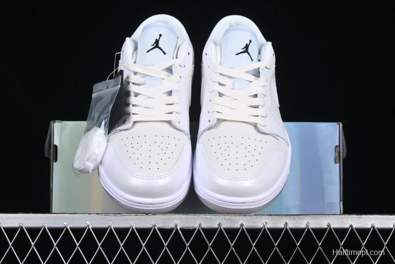 Nike Air Jordan 1 Low "Year of the Snake 2025" AJ1 Basketball Shoes with Iridescent Pearl Finish - HF4080-001