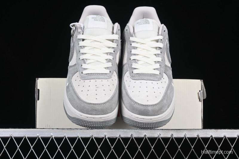Nike Air Force 1'07 Low The North Face Collaboration Pig Grey Snake Print Low-Top Casual Sneakers - DF0188-027