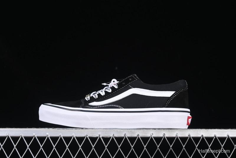 Vans Premium Old Skool Classic Black & White Low-Top Skate Shoes - VN000ZD4Y28
