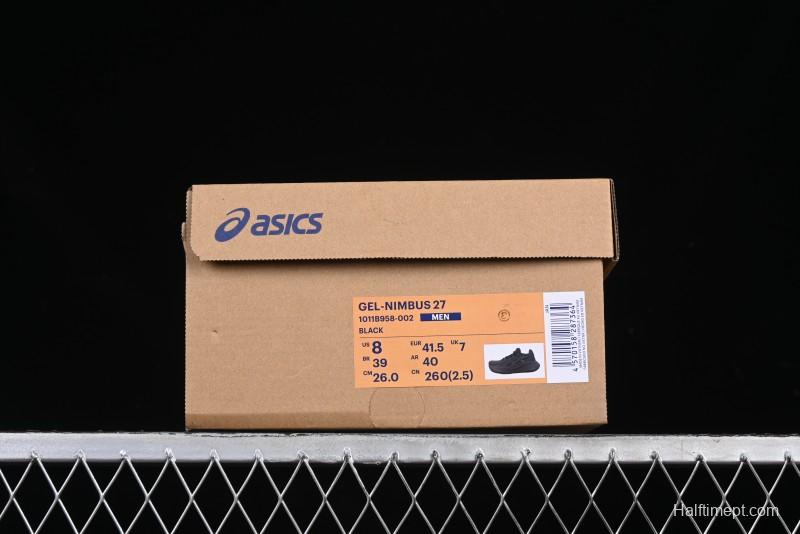 Asics Gel-Nimbus 27 Retro Breathable Casual Shoes Cushioned Men's Durable Running Shoes - 1011B958-002