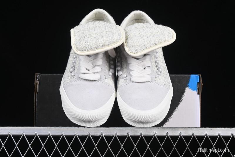 Vans Skool Ext Pearl White Low-Top Casual Skate Shoes - VN000EEMQC5