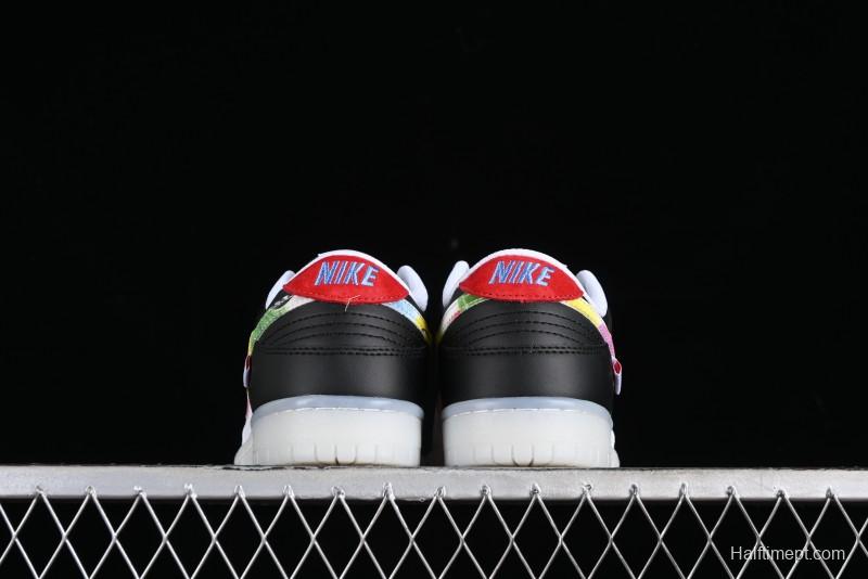 Nike SB Dunk Low Multi-Color Crystal Anniversary Customized Low-Top Casual Skate Shoes - JH8039-935