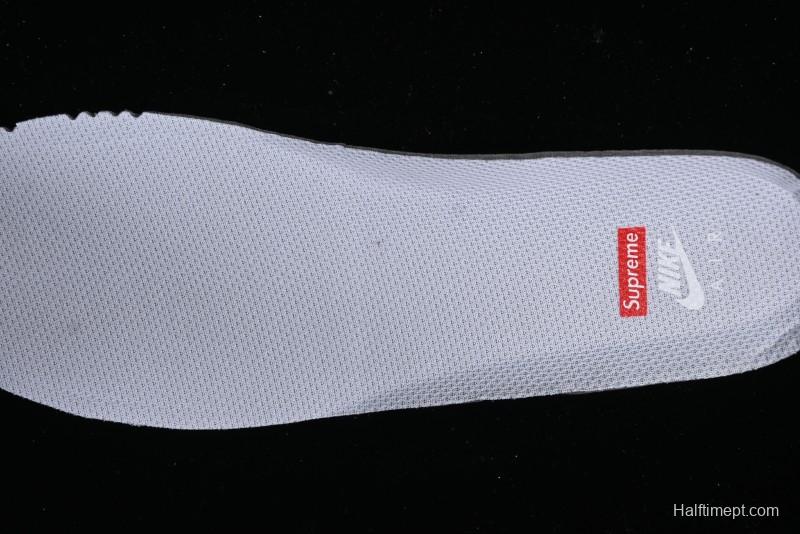 Nike Supreme x Air Force 1 '07 Low White Red Collaboration Casual Sneakers - CU9225-101