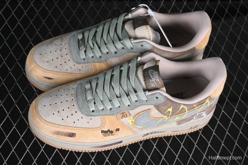 Nike Air Force 1'07 Low "Kakarot" Dragon Ball Z Custom Casual Sneakers for Autumn Winter - CD1212-666