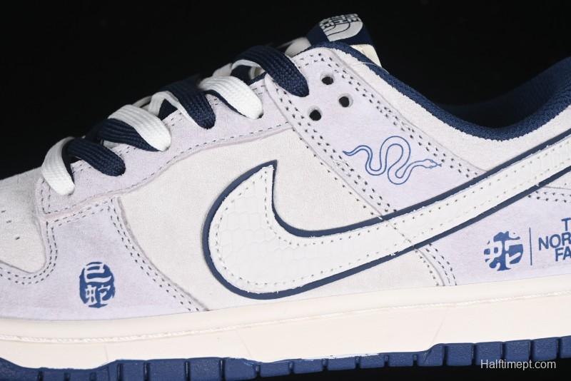 Nike SB Dunk Low The North Face Year of the Snake Collaboration Anniversary Edition Custom Low-Top Casual Skate Shoes - DM6868-014