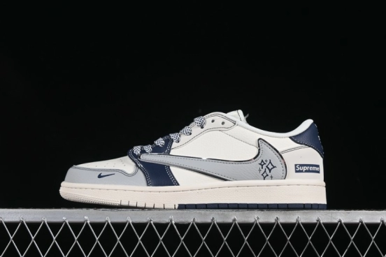 Supreme x Nike Low-Top Sneaker - Navy & White Edition