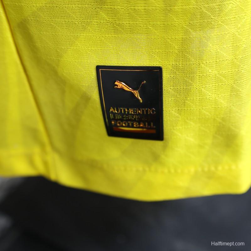 Player Version 25/26 Borussia Dortmund Yellow with Black Pattern Jersey