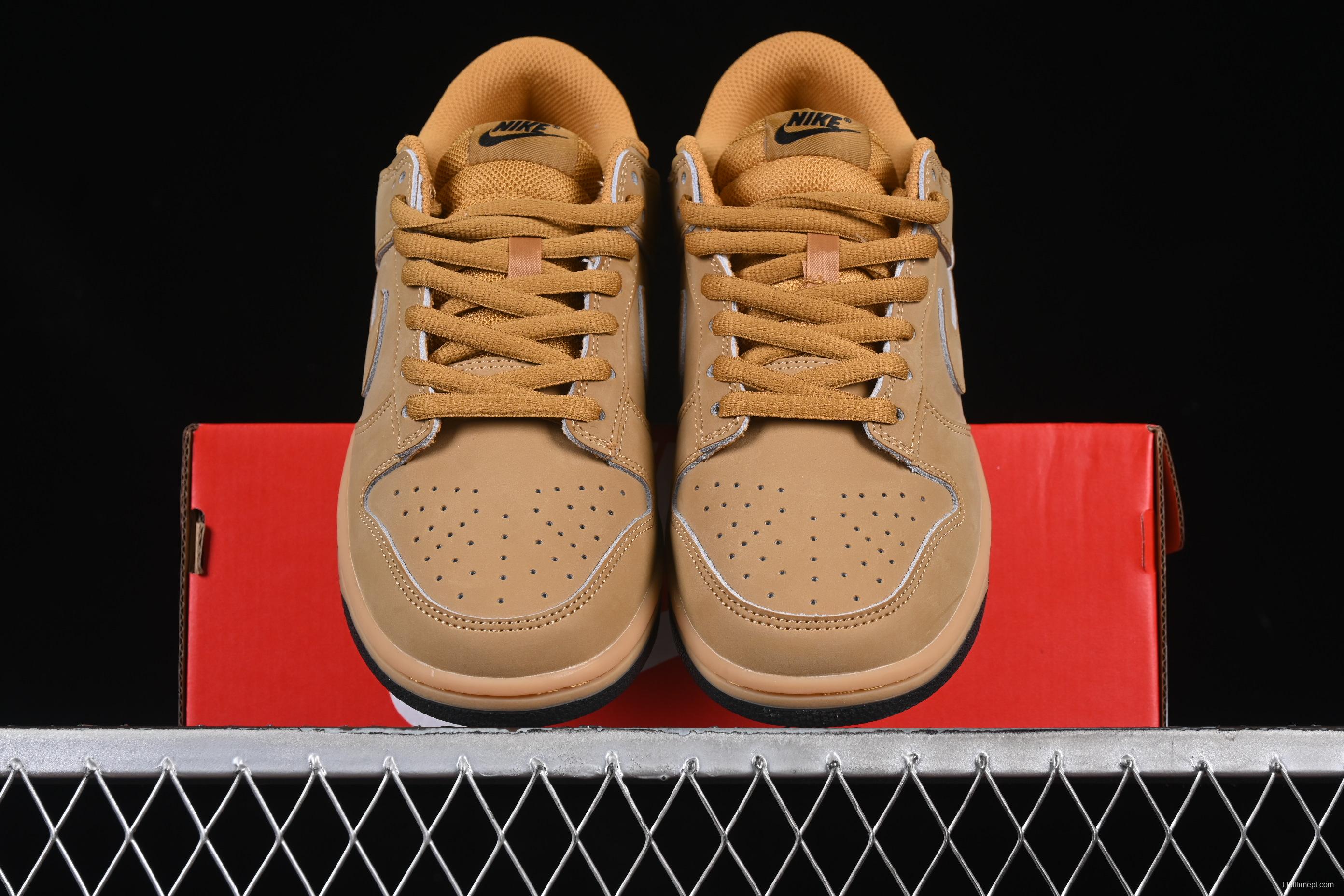 Nike SB Dunk Low Wheat Low-Top Casual Skate Shoes - HQ1932-700
