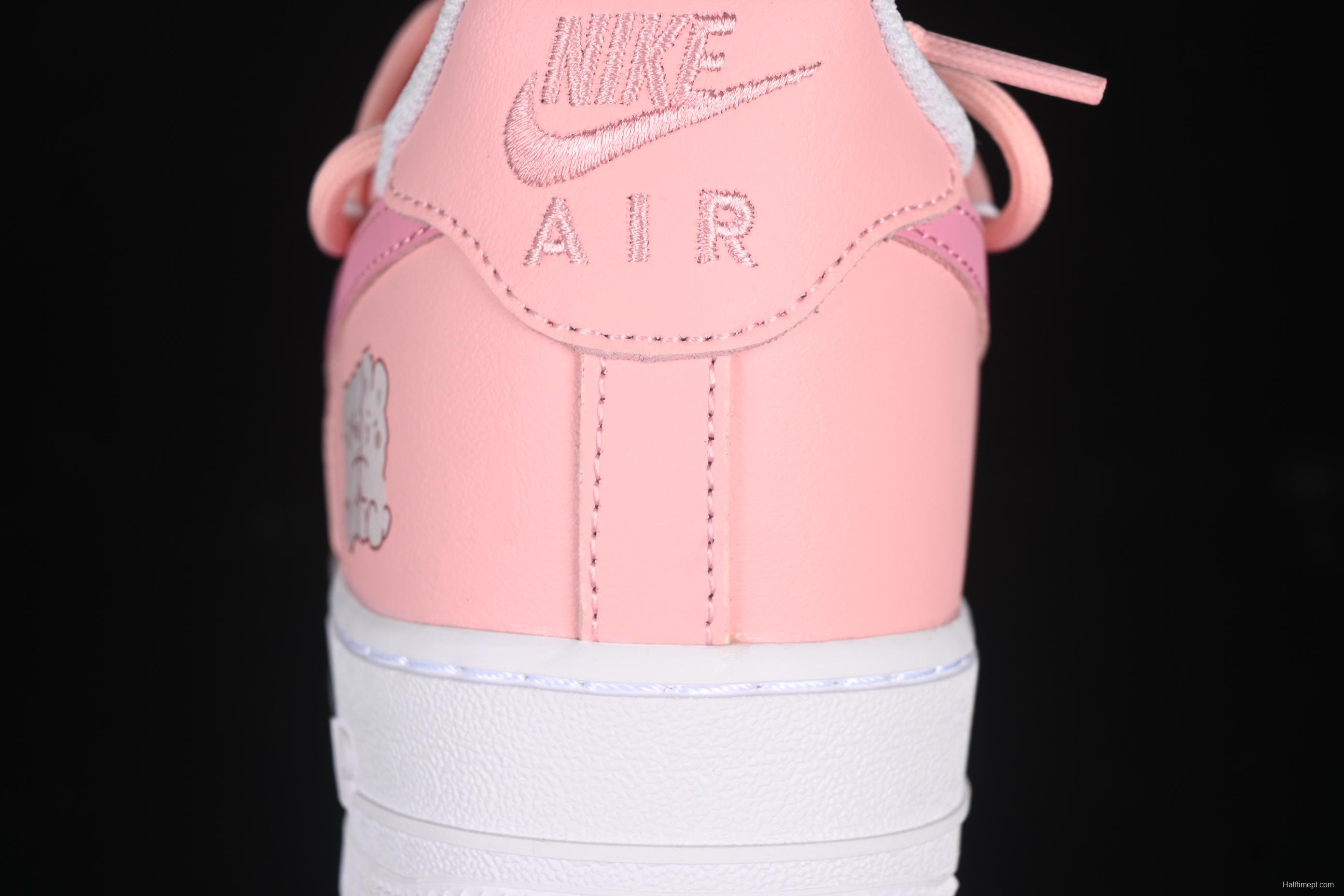 Nike Air Force 1'07 Low Pink Lover Casual Sneakers with Cartoon Patterns - YY2023-762