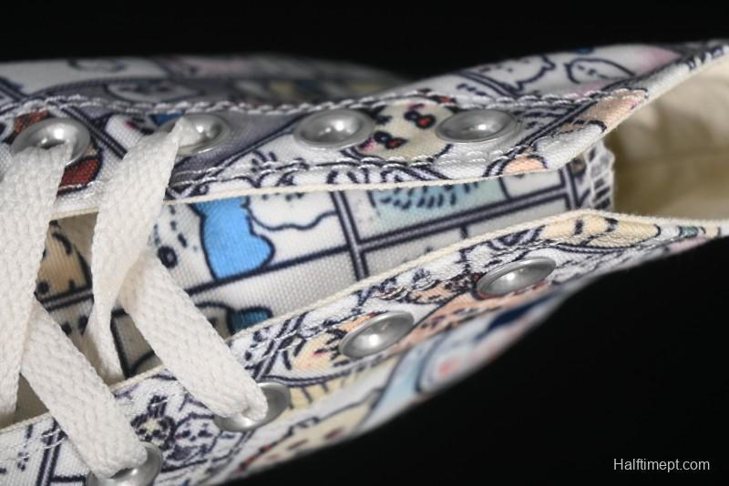 Converse Chiikawa x Converse All Star CM Hi Usagi Emoji Collaboration High Top Casual Sneakers - 1SE426