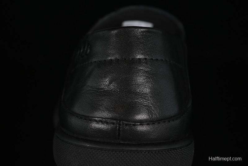 ECCO Soft Moc Summer Genuine Leather Breathable Slip-On Driving Shoes - 63516801001