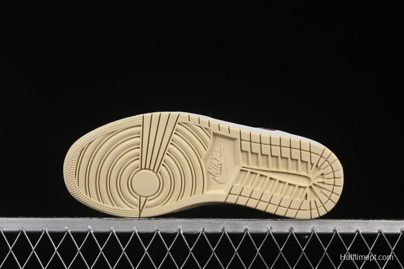 Nike Air Jordan 1 Low AJ1 Cream White Low-Top Casual Sneakers - HV6530-100