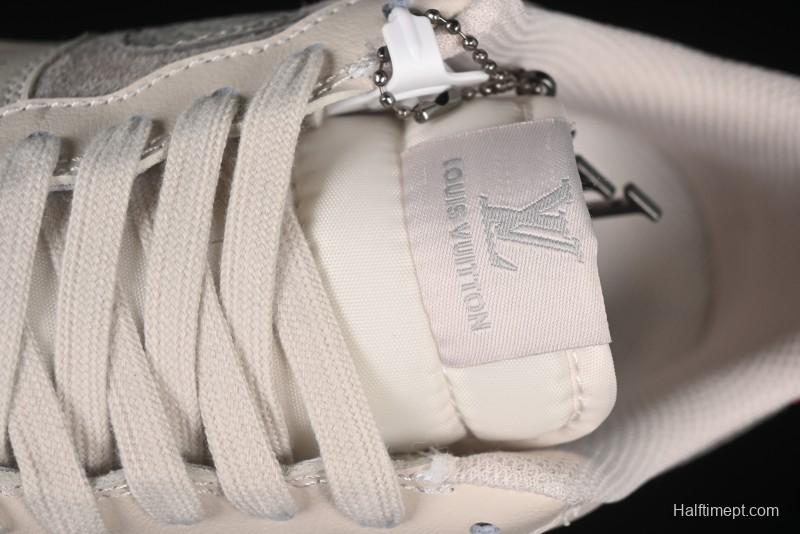 Nike Air Force 1 '07 Low LV Collaboration Beige Grey Snake Swoosh Casual Sneakers - XX3168-130