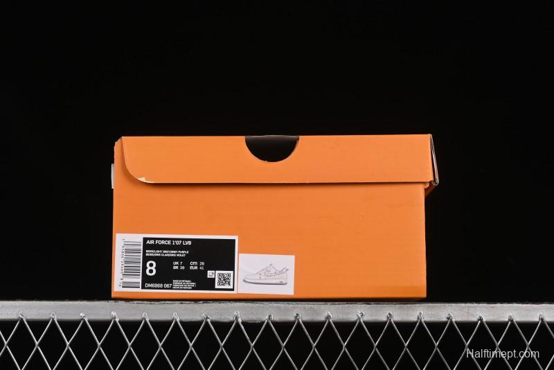 Nike Air Force 1 '07 Low LV Collaboration Grey Swoosh Drawstring Casual Sneakers - DM6868-067