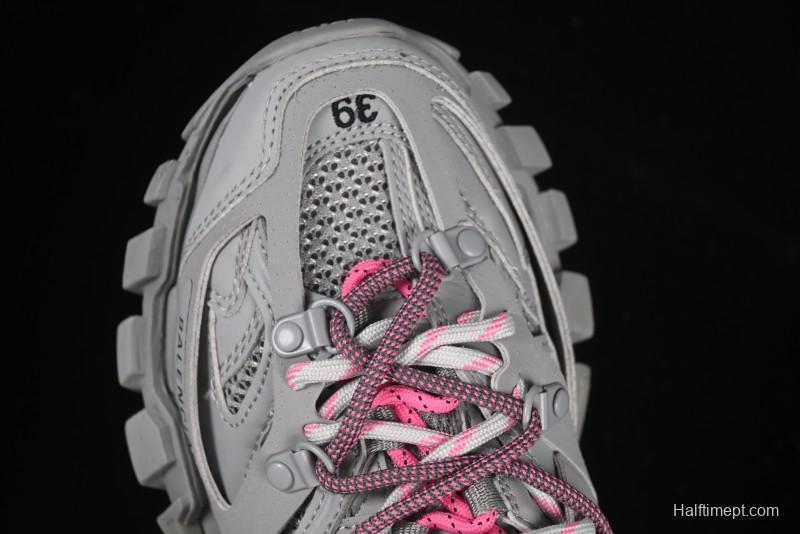 Balenciaga Track Sneaker Tess s.Gomma Res BI ALV/TIS EFF NUBUK/TIS E Waterproof Running Shoes - WTRHK1013