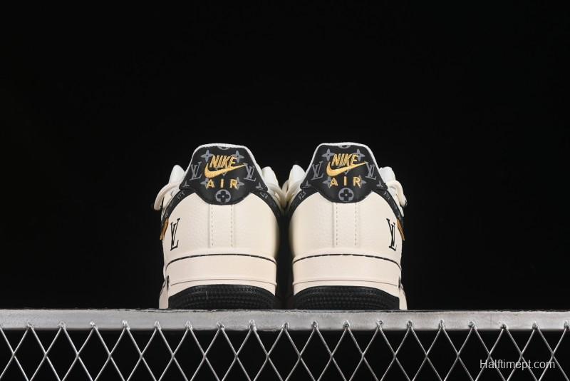 Nike Air Force 1 '07 Low LV Collaboration Blue Swoosh Drawstring Casual Sneakers - DM6868-061