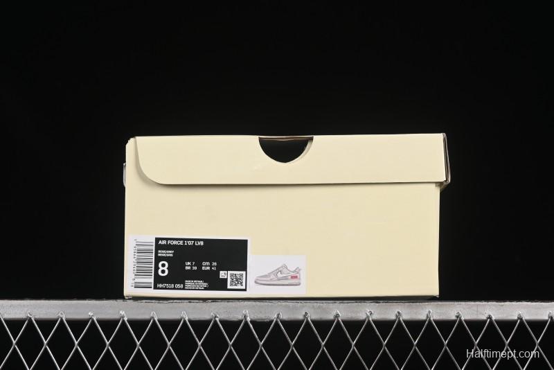 Nike Air Force 1 '07 Low Supreme Casual Sneakers with Full-Length Air Cushion - HH7518-058