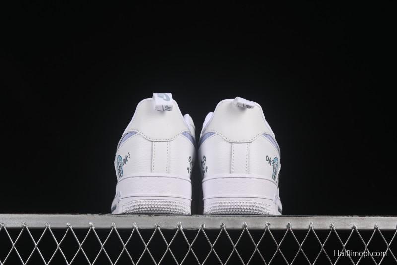 Nike Air Force 1'07 Low "Sesame Street" Custom Casual Sneakers - FB8971-080