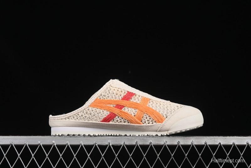 Onitsuka Tiger Mexico 66 Sabot Slip-On Sneakers with Breathable Mesh Upper - 1183A707-106