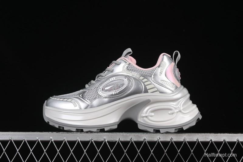 GG-CC Casual Sports Running Shoes with Crescent Moon Sole and 5cm Height Increase - 668-1