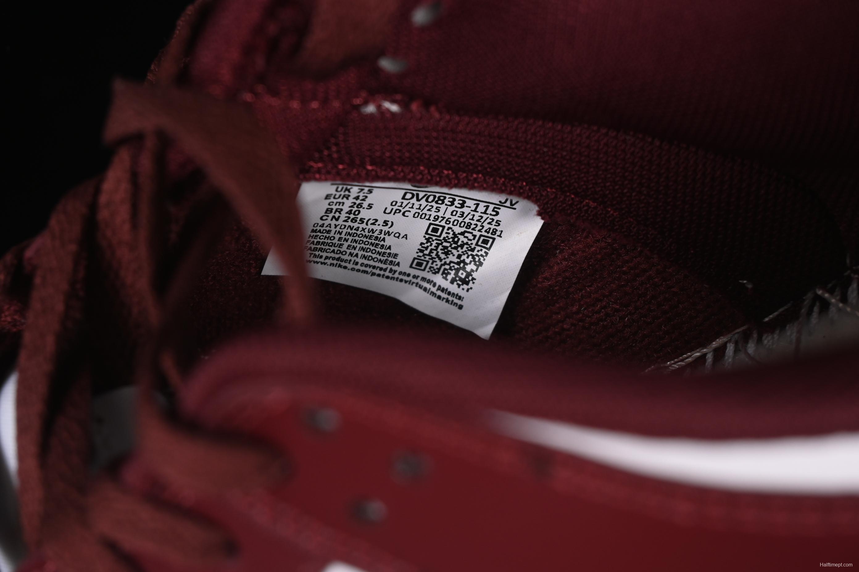 Nike SB Dunk Low Bordeaux Red Low-Top Casual Skate Shoes - DV0833-115