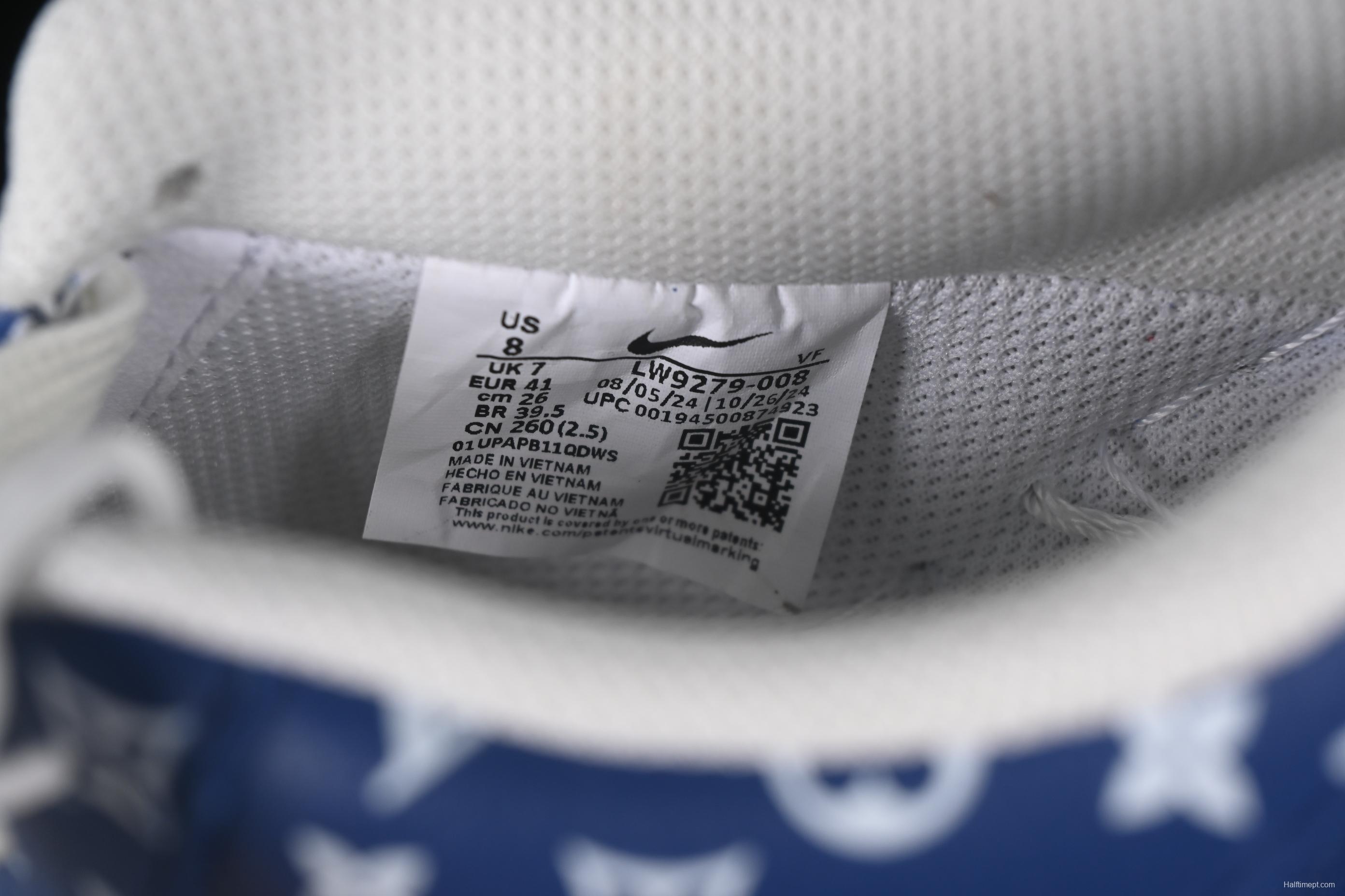 Nike Air Force 1 '07 Low LV Collaboration White Blue Swoosh Casual Sneakers - LW9279-008