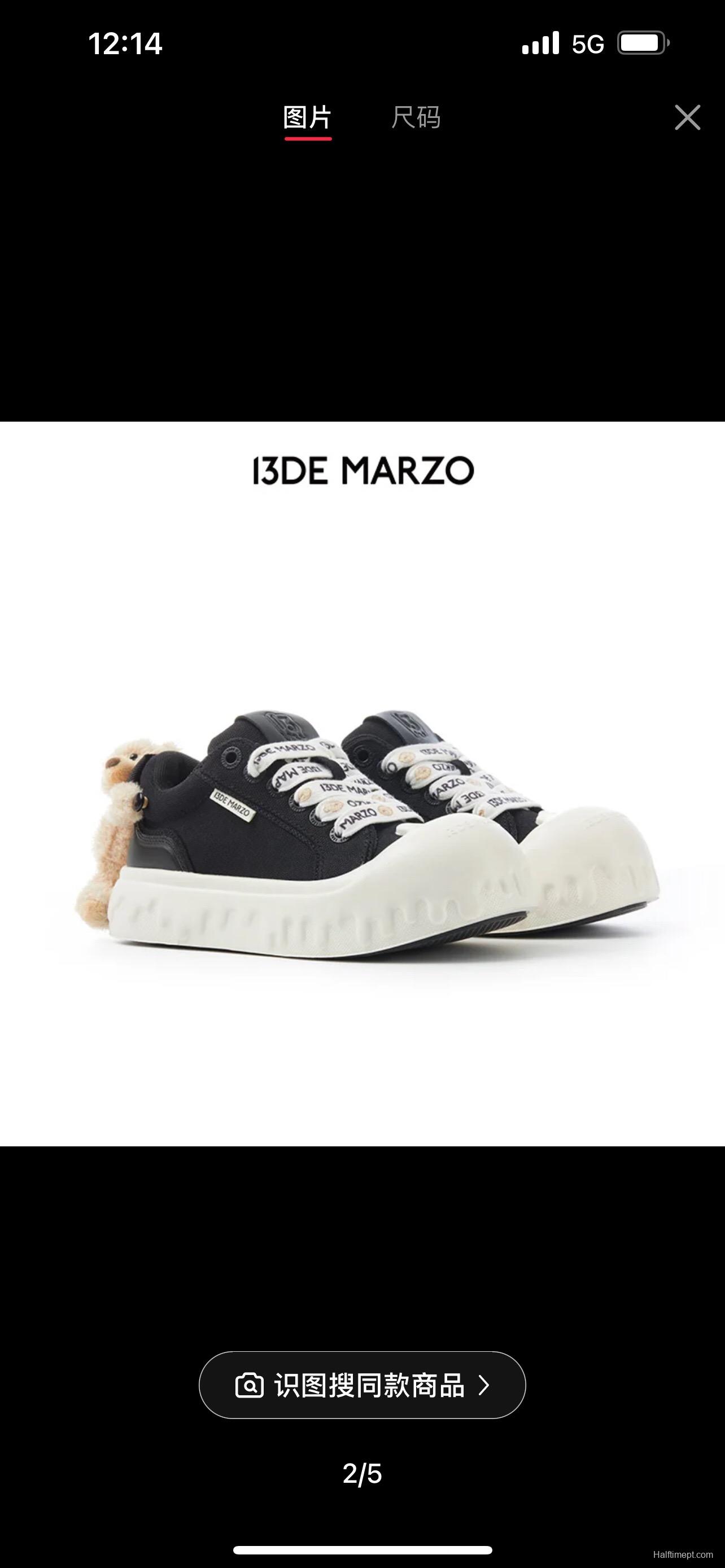 2025 Women 13DE MARZO Black Canvas Small Bear Toy Sneakers KFY00280