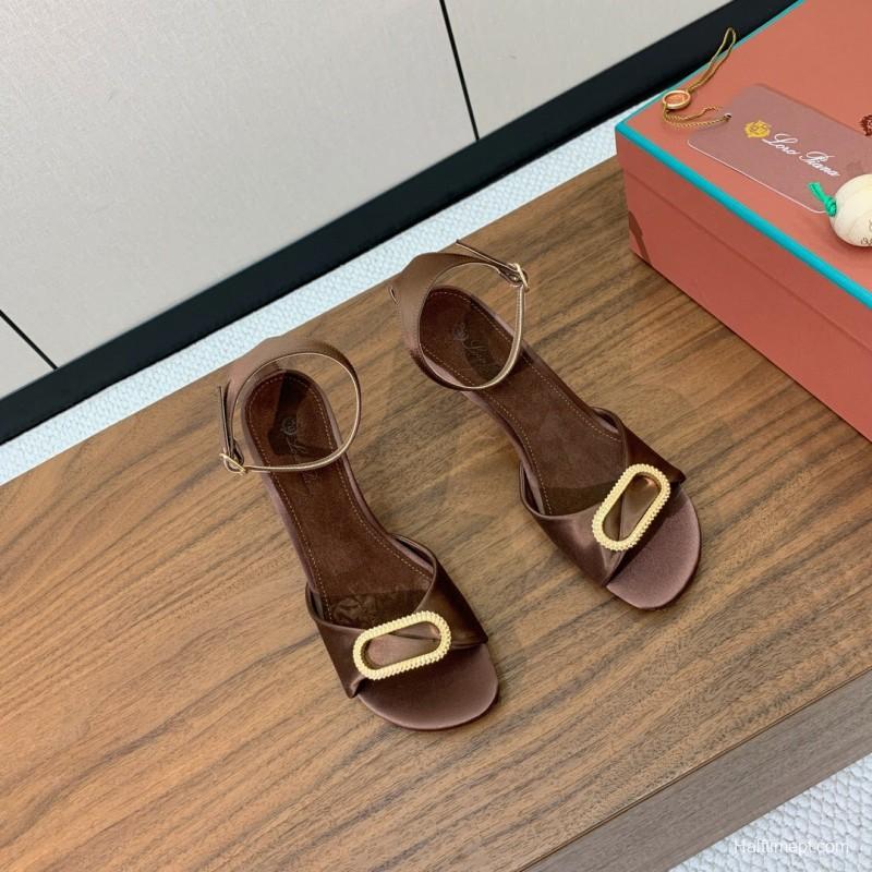 2025 Women Le Parmentier Brown Leather Sandals KFY00280