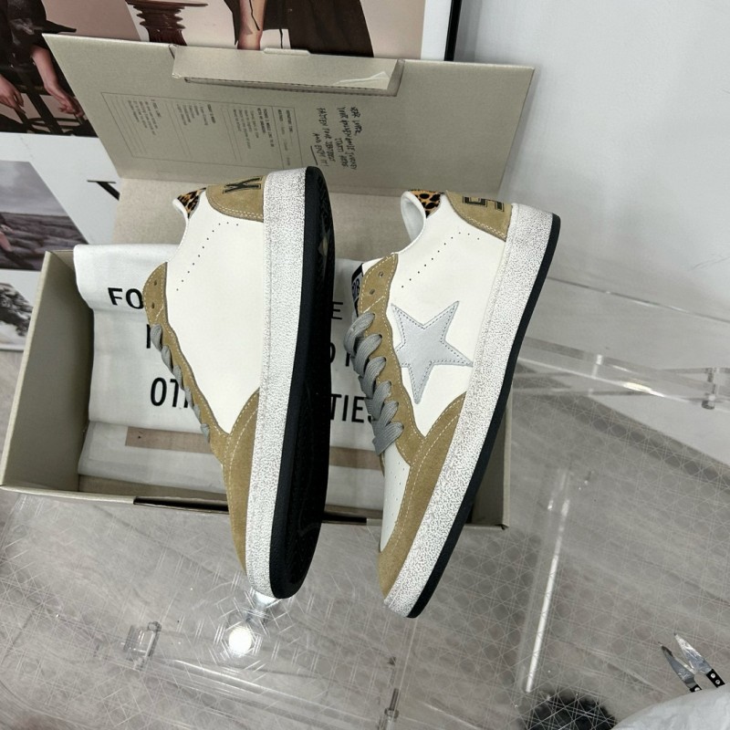 2024 Unisex GGDB White Beige Leather Suede Low Top Sneakers MJ00260