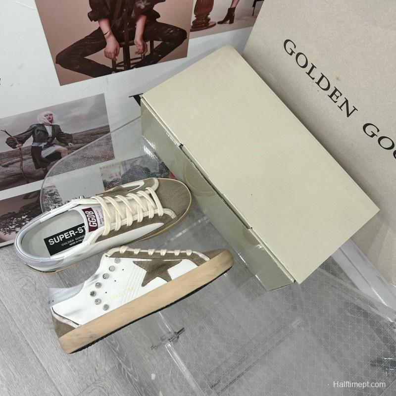 2025 Women GGDB White Beige Suede Leather Sneakers MJ00260