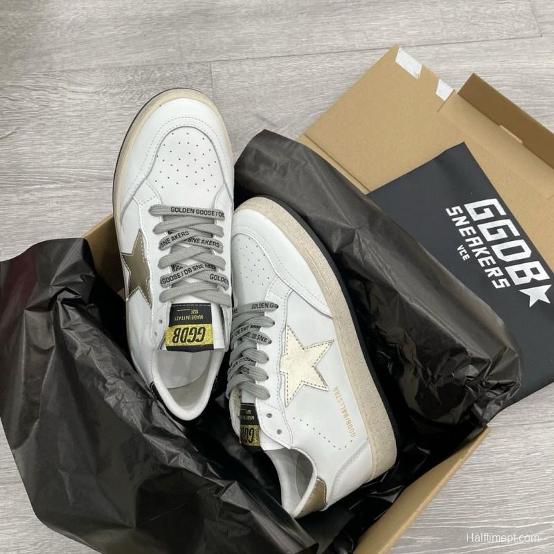 2024 Unisex GGDB White Gold Leather Sneakers MJ00260