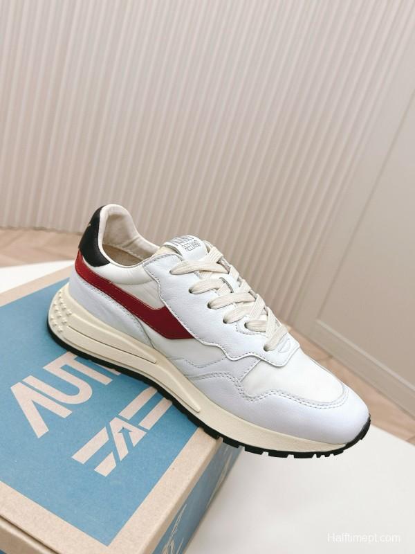 2024 Women Autry White Red Black Leather Mesh Sneakers MJ00330