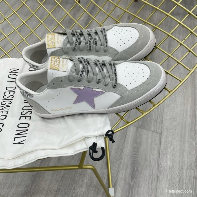 2024 Unisex GGDB White Purple Grey Leather Suede Low Top Sneakers MJ00260