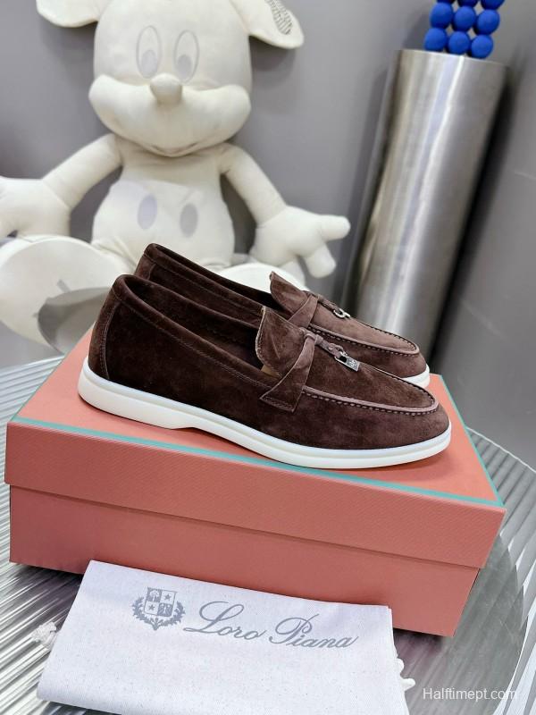 2024 Men LP Brown Suede Loafers MJ00270