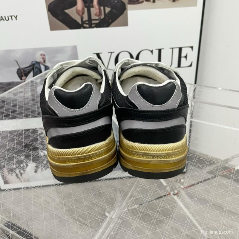 2024 Unisex GGDB Black White Grey Mesh Leather Sneakers