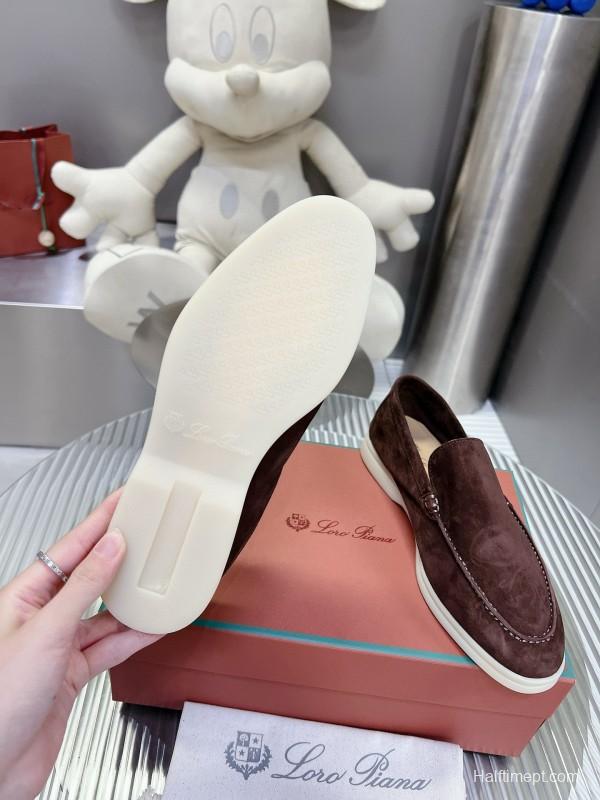 2024 Men LP Brown Suede Loafers MJ00270