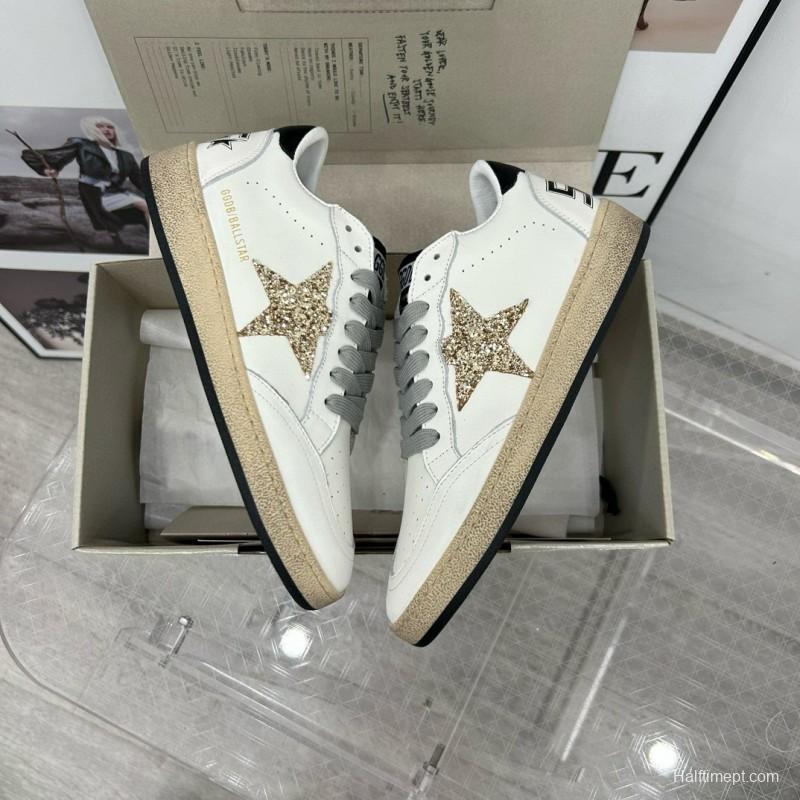 2024 Unisex GGDB White Gold Leather Sneakers MJ00260