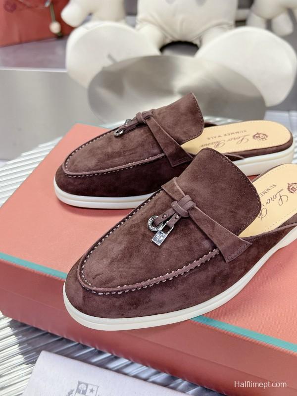 2024 Slippers LP Brown Suede Loafers