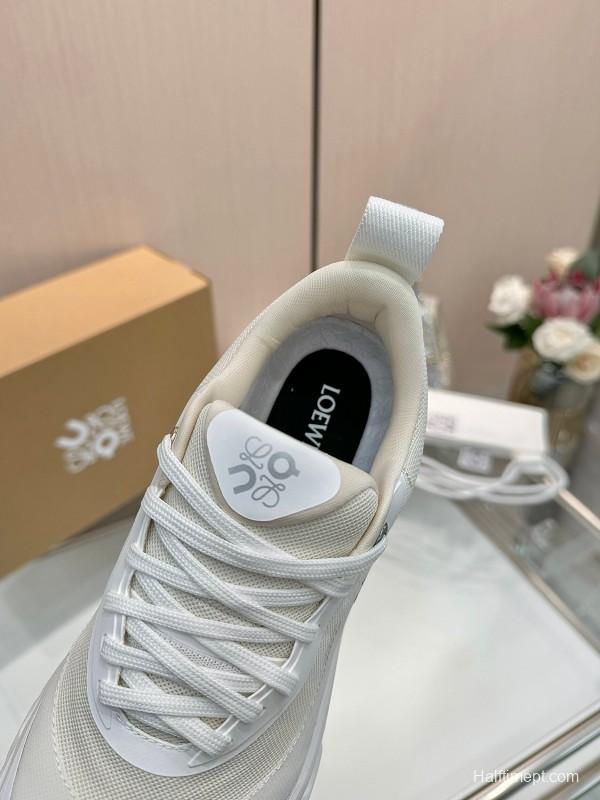 2025 Unisex Loewe White Green Orange Blue Black Grey Polyester Mesh Running Shoes Loewe X On KFY00300