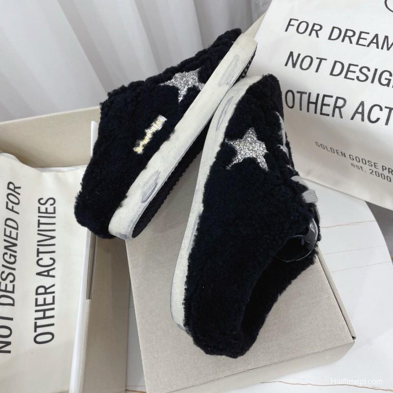 2024 GGDB Black Fur Slippers MJ00280