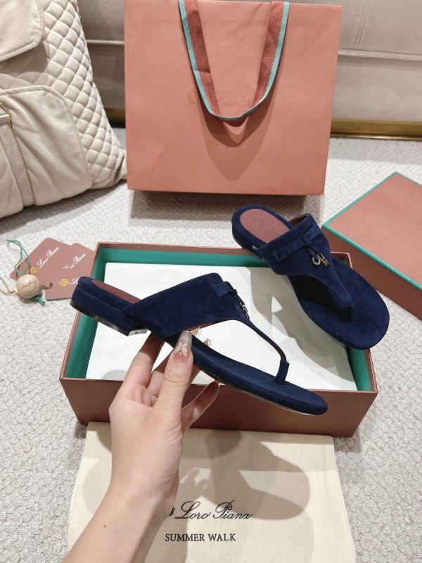 2025 Slippers LP Navy Velvet Slippers LY00300