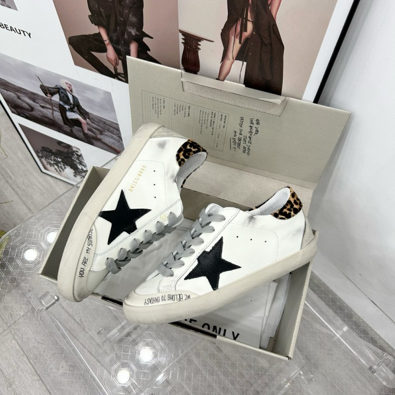 2025 Women GGDB White Black Leather Sneakers LY00360