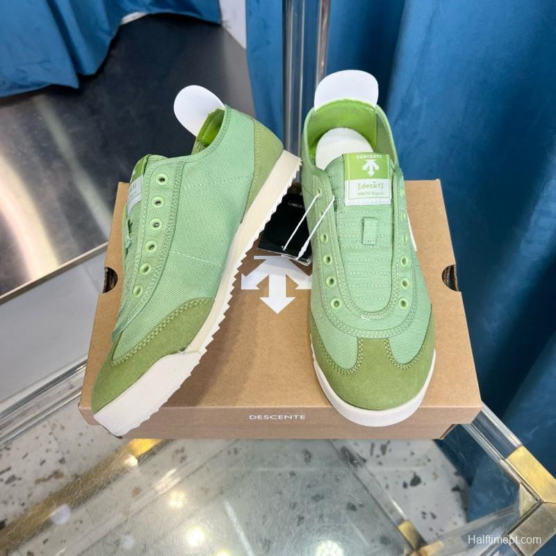 2024 Unisex DESCENTE  green canvas sneakers MJ00280