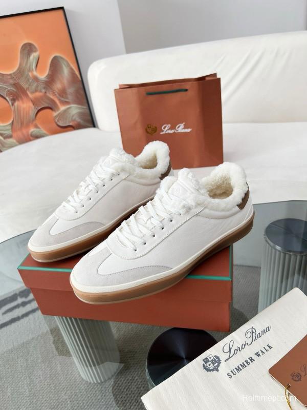 2024 Unisex Le Parmentier White Suede Rubber Low Top Tennis Shoes MJ00350
