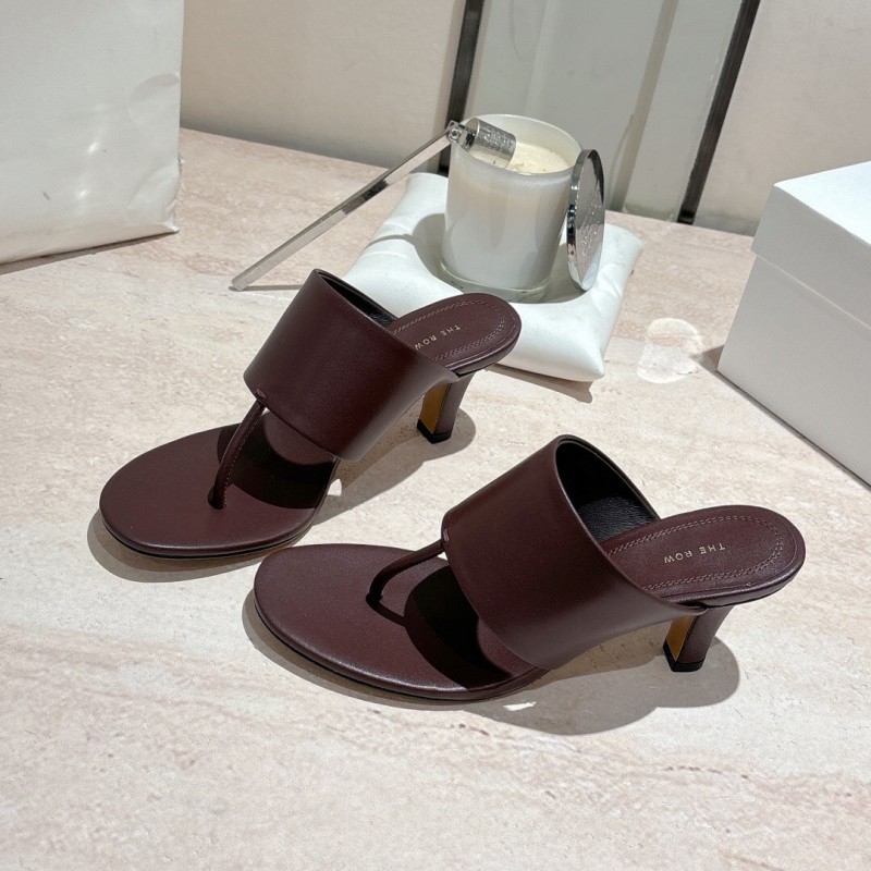 2025 Toteme Brown Calfskin Slippers